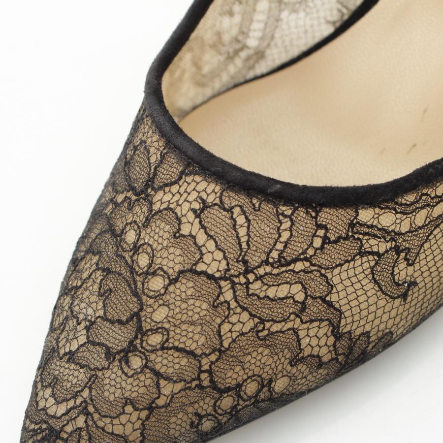 JIMMY CHOO（ジミーチュウ） レース ヒール パンプス ブラック 36