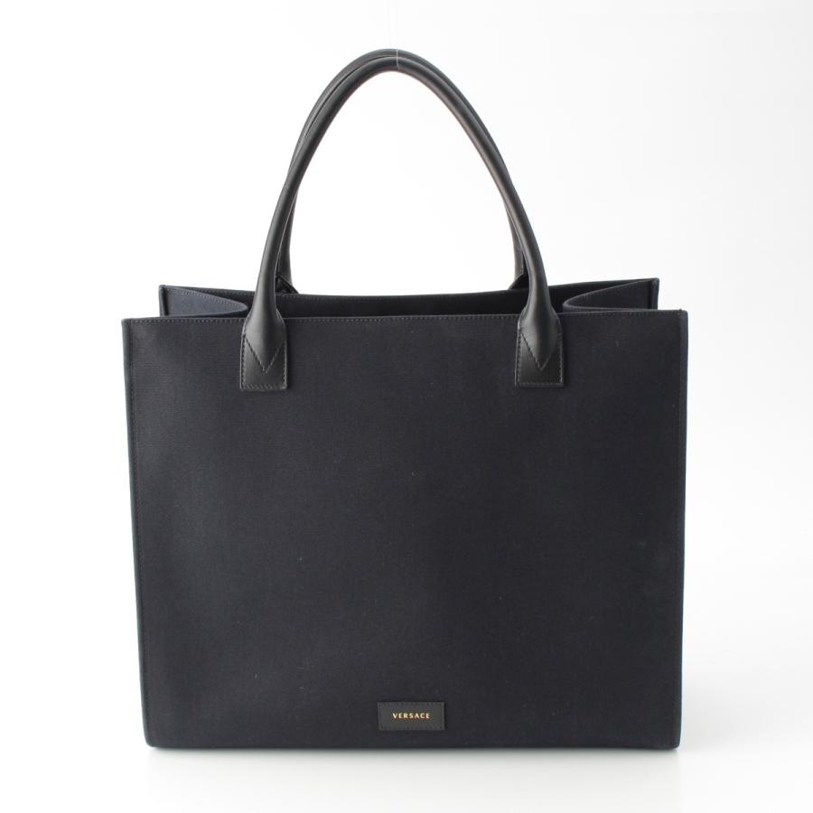 VERSACE（ヴェルサーチェ） キャンバス シグネチャー ロゴ トート