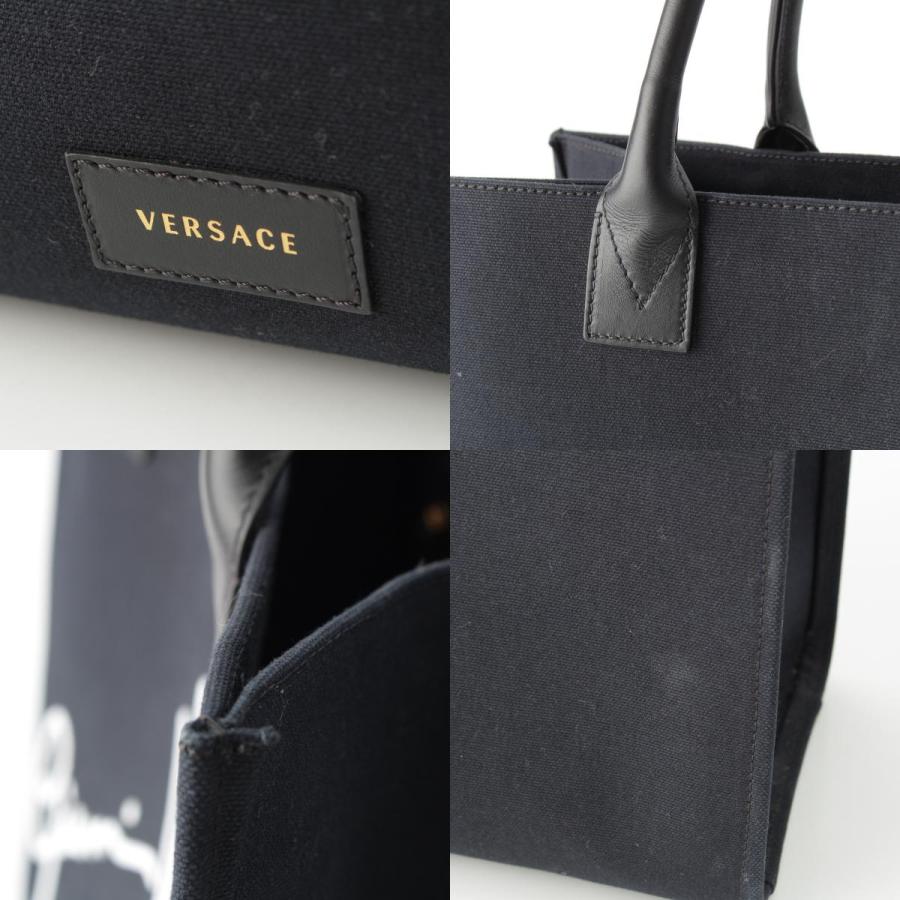 VERSACE（ヴェルサーチェ） キャンバス シグネチャー ロゴ トート