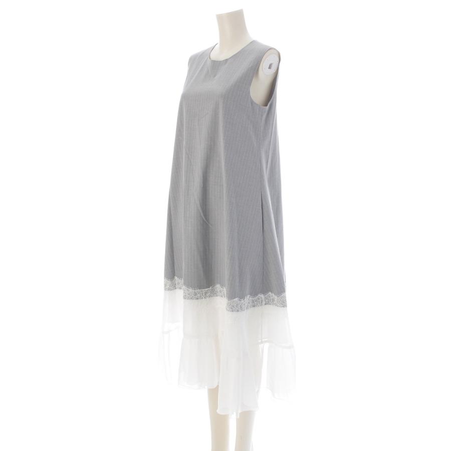 ADEAM（アディアム） 24FW Jill Dress レース切替 ストライプ