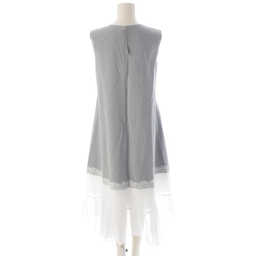 ADEAM（アディアム） 24FW Jill Dress レース切替 ストライプ