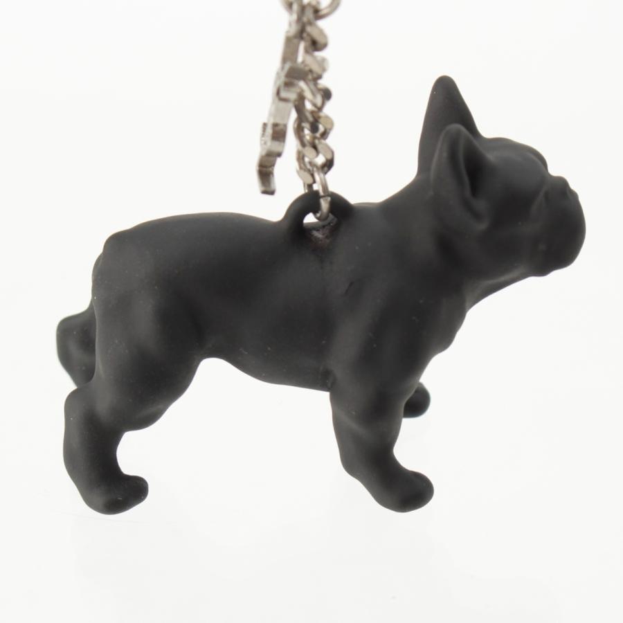 サンローラン ムジーク 犬 キーリング キーホルダー ブラック【中古