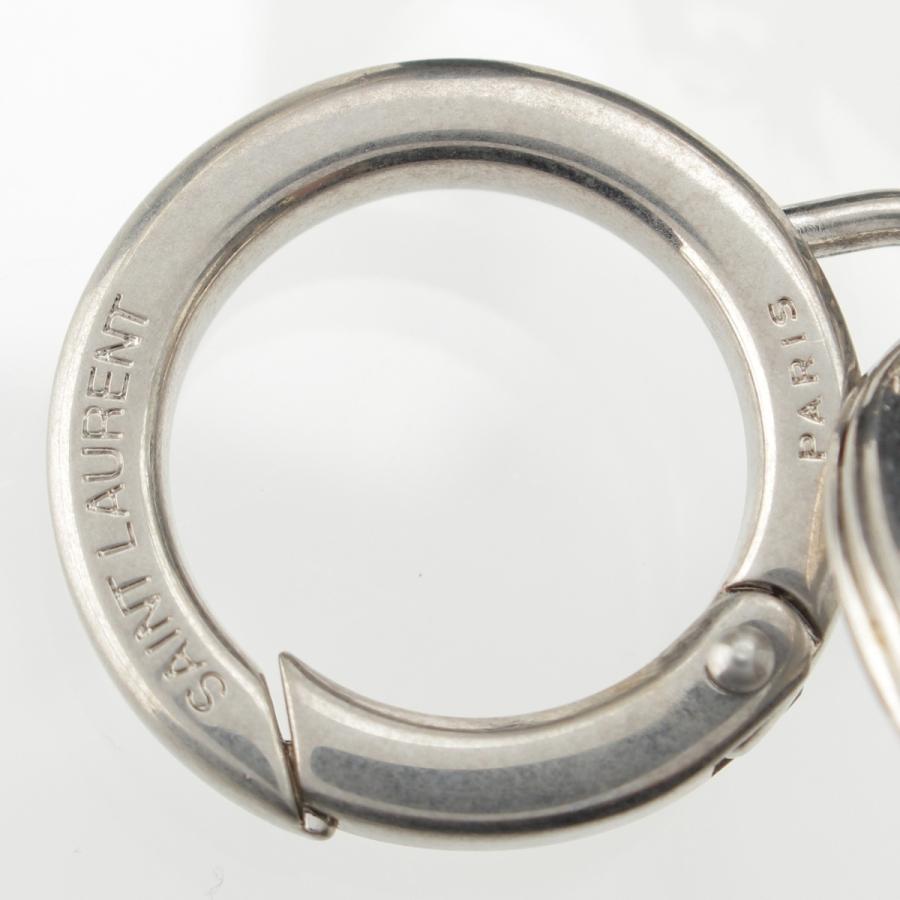 サンローラン ムジーク 犬 キーリング キーホルダー ブラック【中古