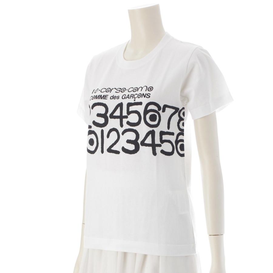 COMME des GARÇONS コムコム 半袖Tシャツ プリント ホワイト ディエチ コルソコモ コムデギャルソン コットン プリント 半袖T