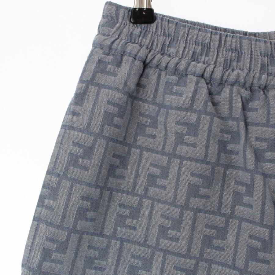 FENDI（フェンディ） 24年 コットンデニム リネン ズッカ柄 パンツ