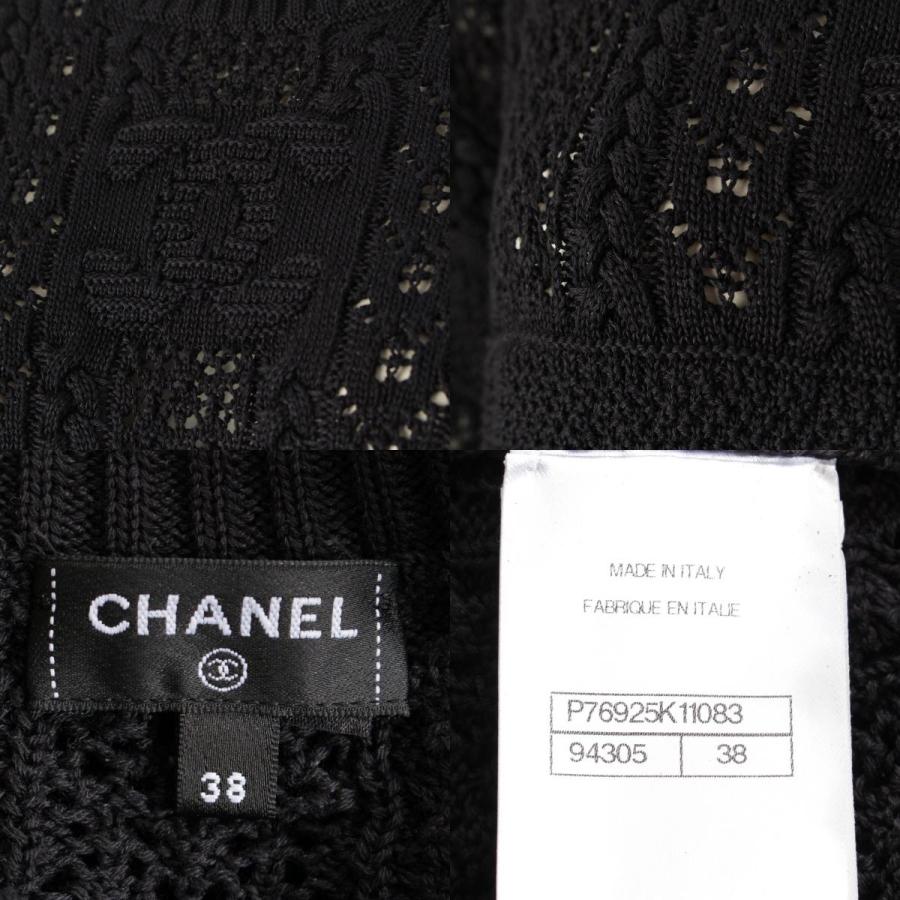 シャネル COCO BEACH ココビーチ ココマーク プルオーバー ニット セーター トップス P76925 ブラック 38【中古】 CHANEL（シャネル） COCO CEACH ココビーチ ココマーク プルオーバー