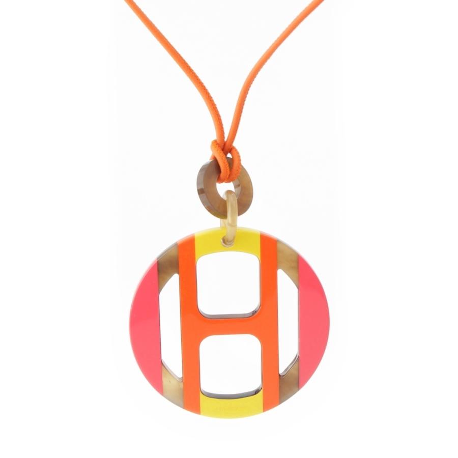 HERMES（エルメス） バッファローホーン Hエキップ ネックレス 