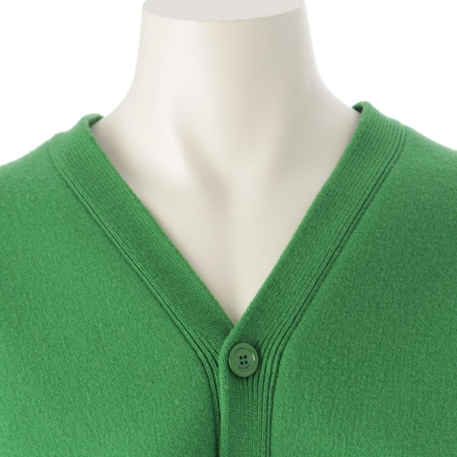 イタリア購入 定価5万 変形ロングドレープとろみカーディガン カーキグリーン ラコステ LACOSTE ミラノリブニットVネックカーディガン （グリーン