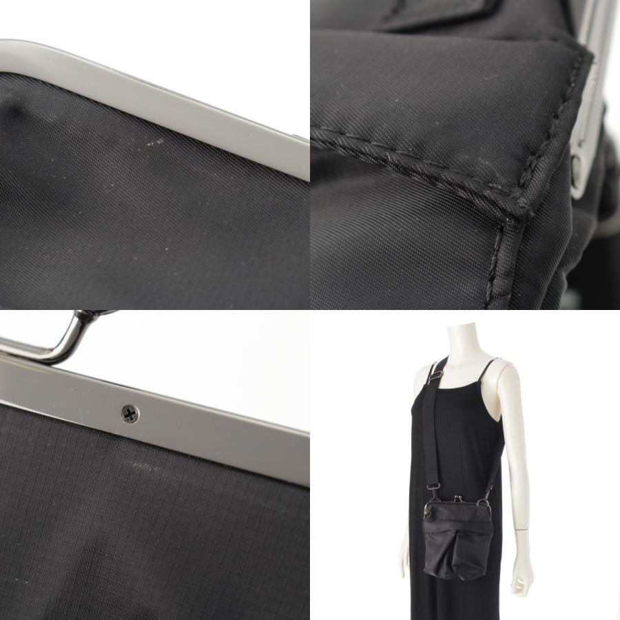 グラウンドワイ GroundY ナイロン がま口 ショルダーバッグ ブラック