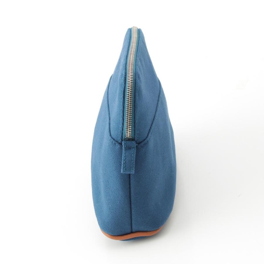 HERMES（エルメス） ボリード ミニミニ キャンバス ポーチ ブルー
