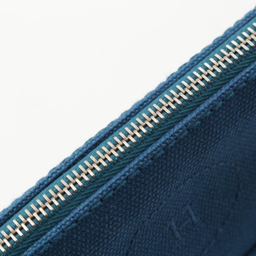 HERMES（エルメス） ボリード ミニミニ キャンバス ポーチ ブルー