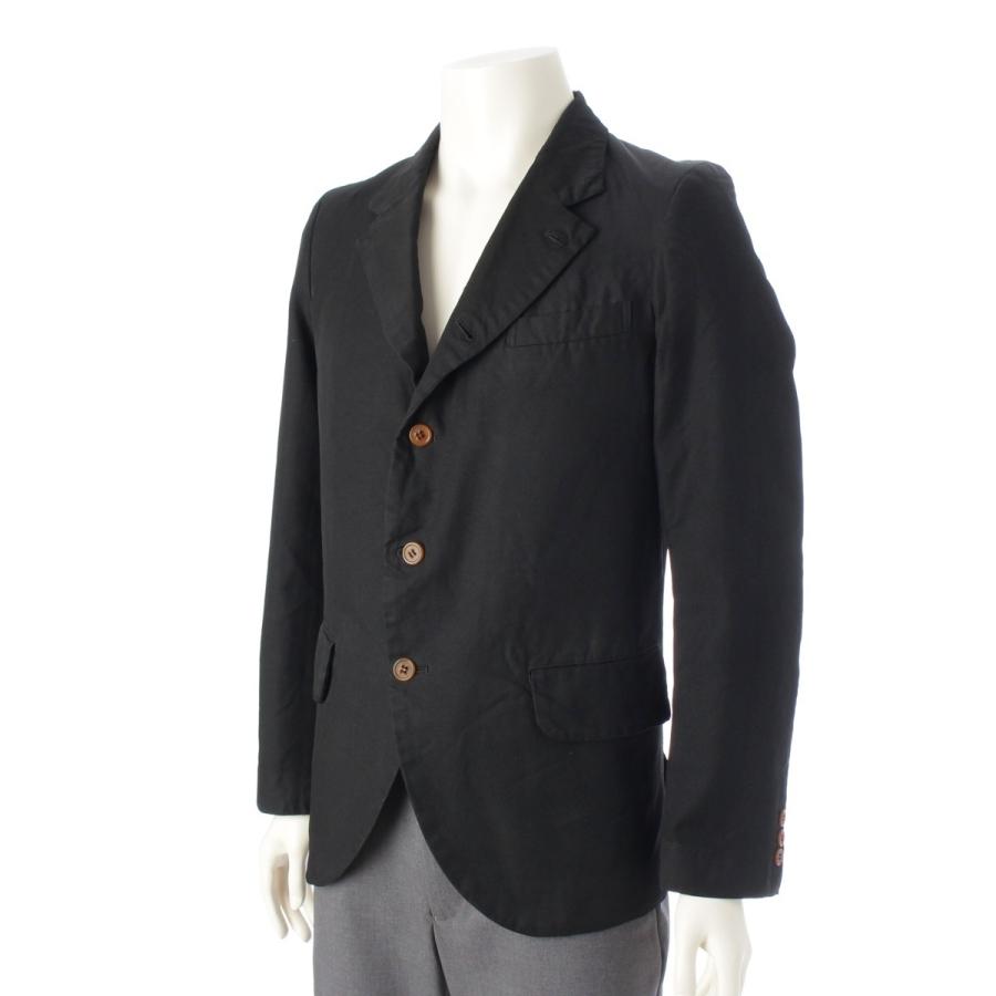 げ*ー様 ブラックコムデギャルソン　ポリ縮絨　製品染め ギャザー　パーカー　ブラ COMME des GARCONS HOMME PLUS コムデギャルソンオムプリュス 17SS