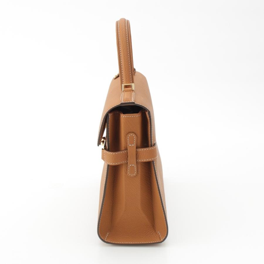 DELVAUX ブラウンショルダーストラップ 保存袋付き DELVAUX（デルヴォー） タンペートMM クリスピーカーフ 2WAY