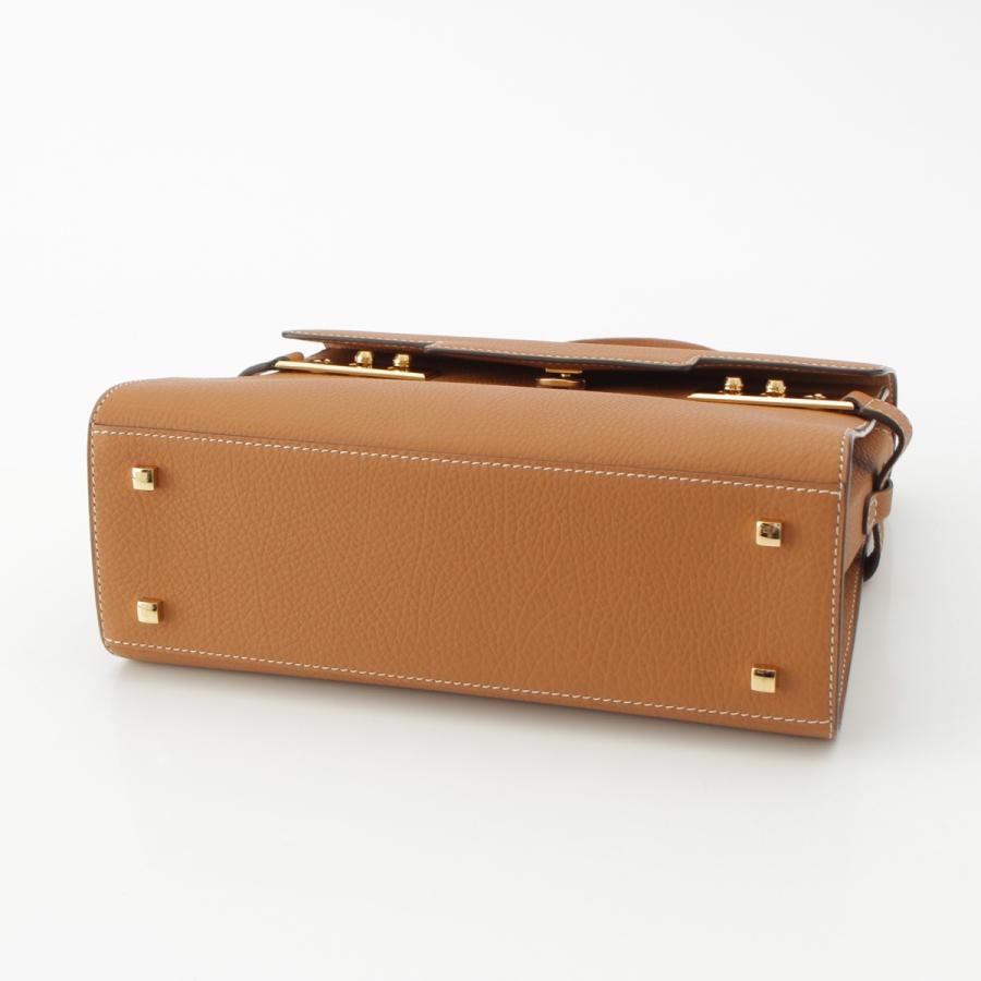 DELVAUX ブラウンショルダーストラップ 保存袋付き DELVAUX（デルヴォー） タンペートMM クリスピーカーフ 2WAY