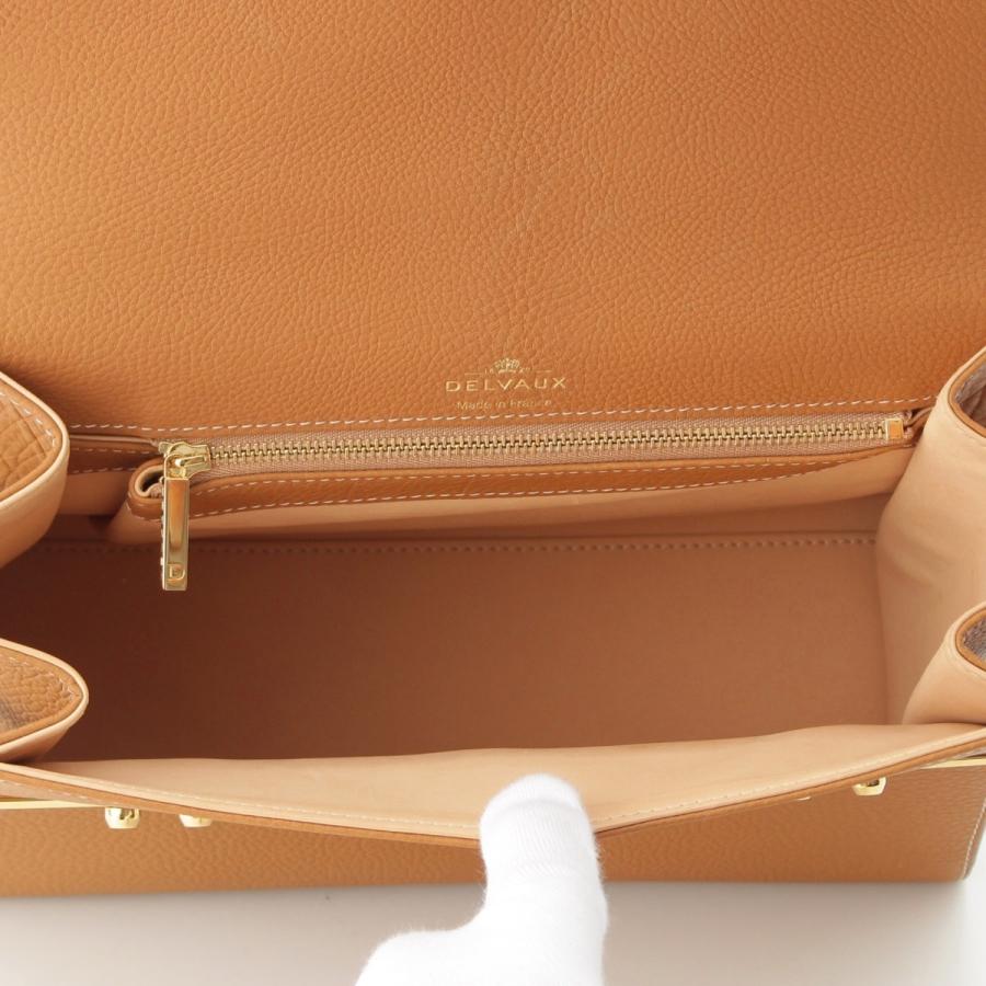 DELVAUX ブラウンショルダーストラップ 保存袋付き DELVAUX（デルヴォー） タンペートMM クリスピーカーフ 2WAY