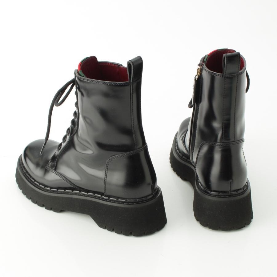 GUCCI（グッチ） シェリーライン レザー サイド ウェブ アンクル