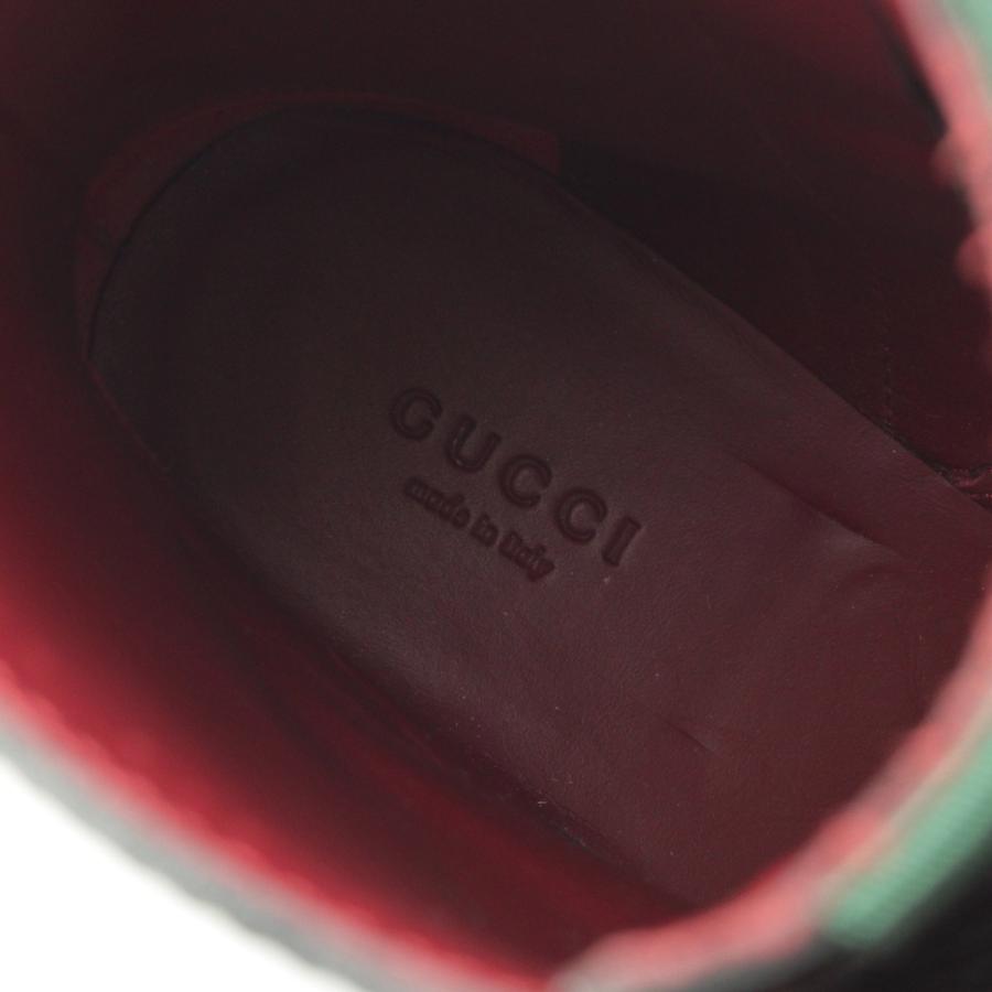 GUCCI（グッチ） シェリーライン レザー サイド ウェブ アンクル