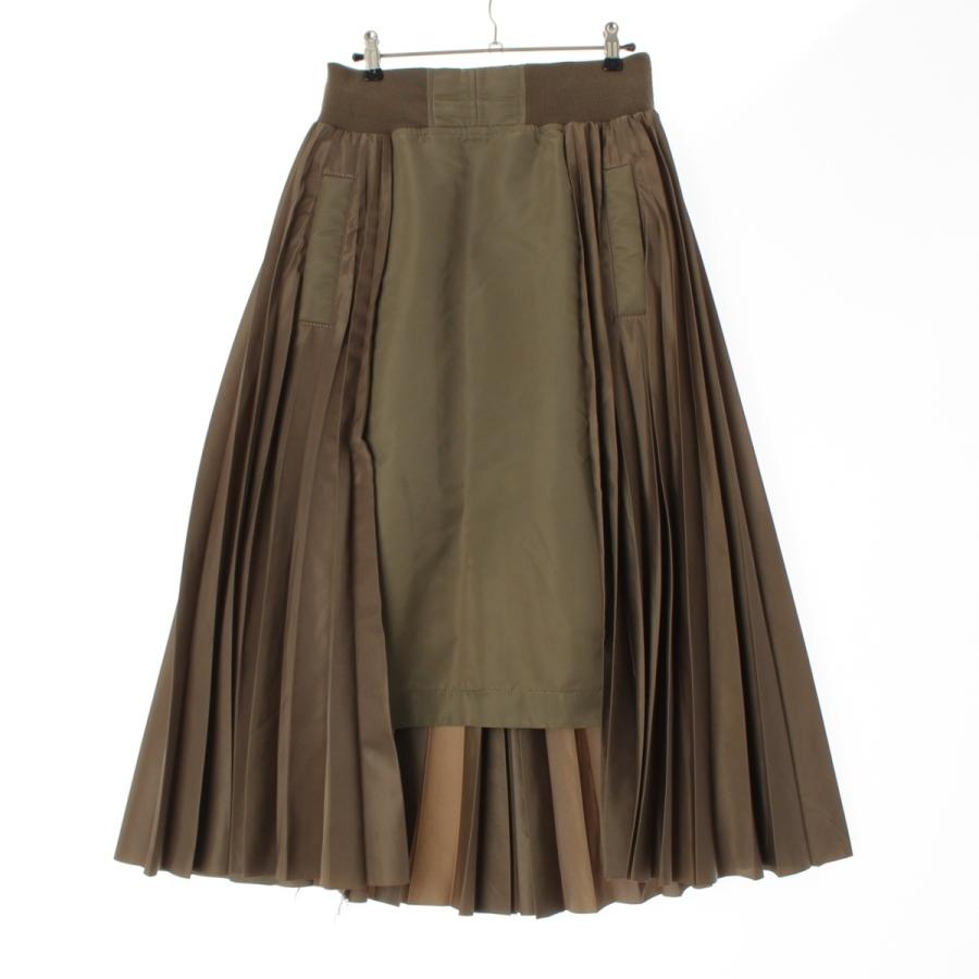 sacai（サカイ） 24AW ナイロン Nylon Twill Skirt プリーツ スカート
