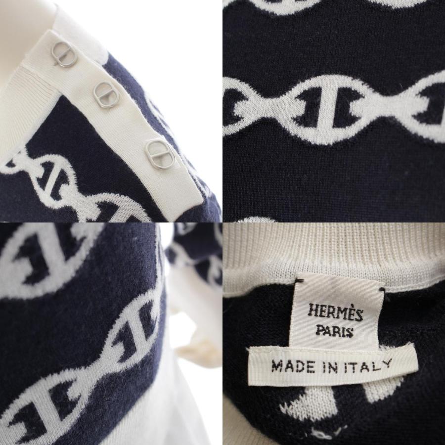HERMES（エルメス） カシミヤ シルク シェーヌダンクル ニット