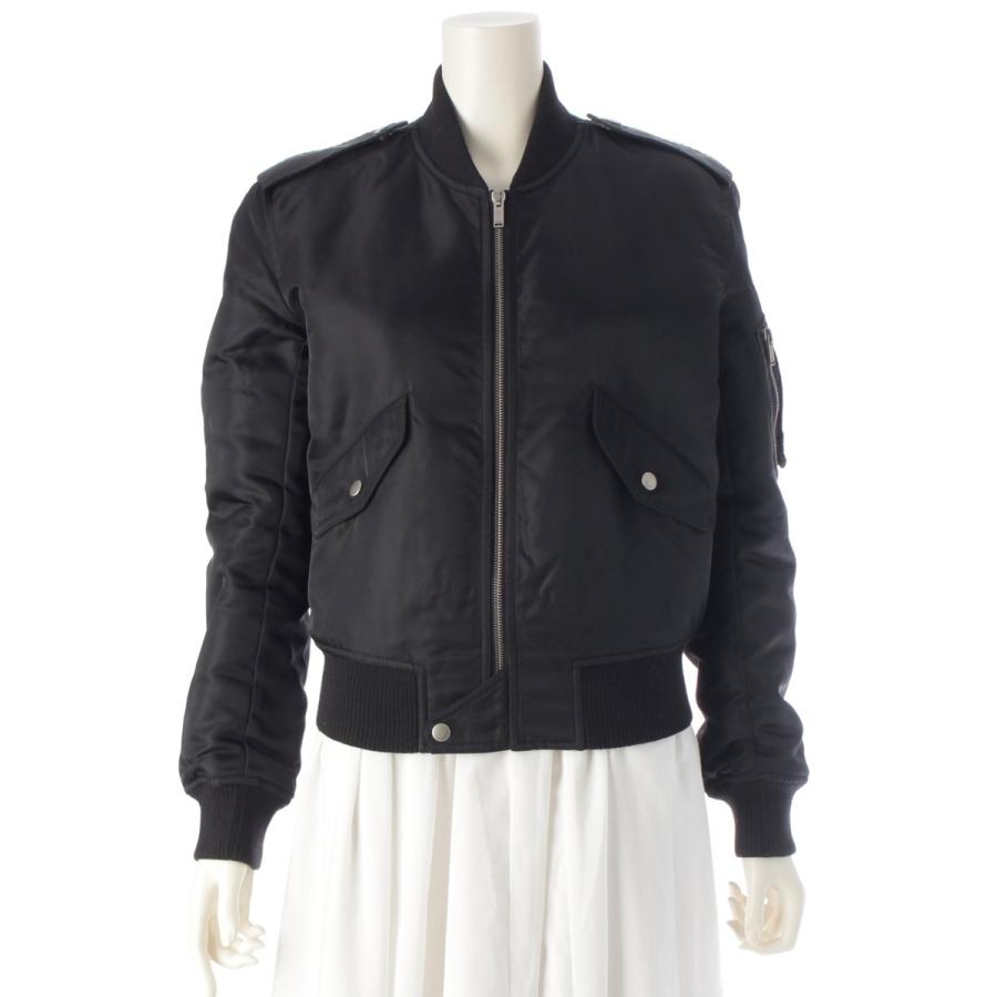 サンローラン 中綿 ボンバージャケット ブルゾン 504136 ブラック 36