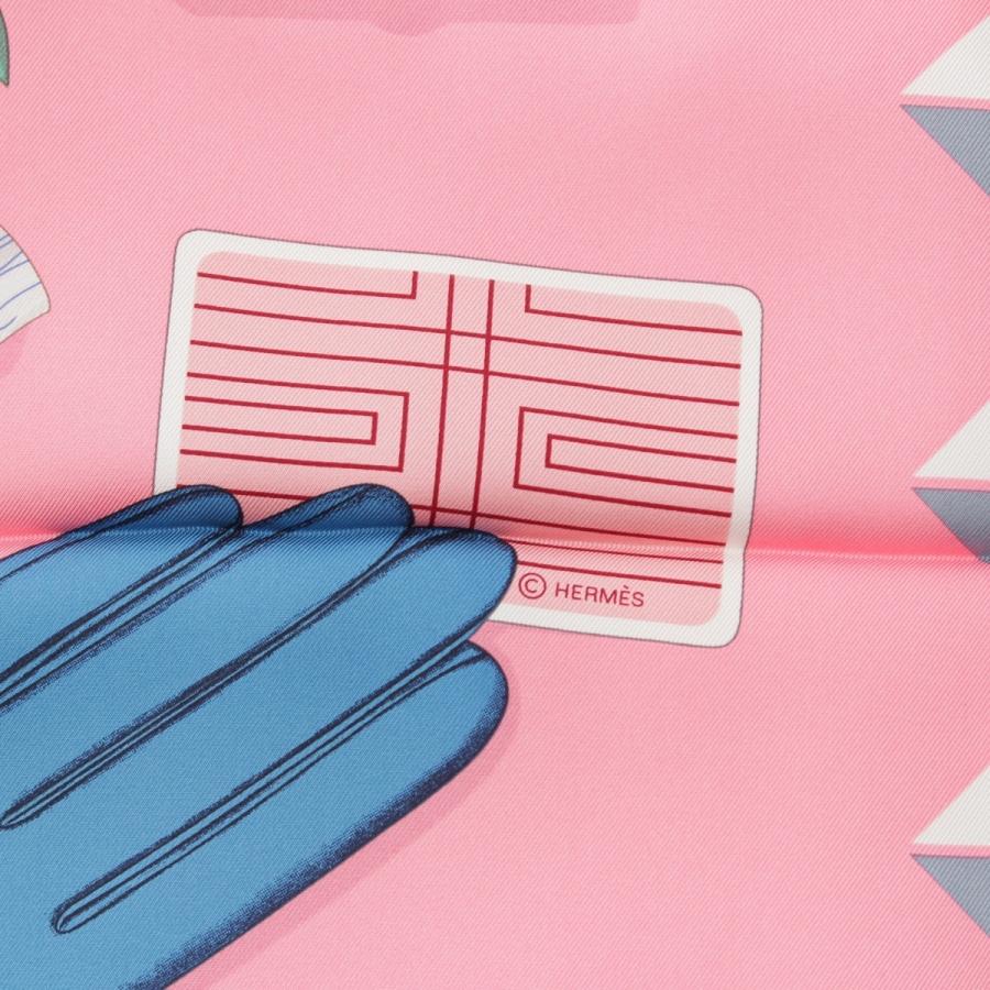 HERMES（エルメス） 25年 シルク カレ90 L'HEURE DES GANTS 手袋の時計