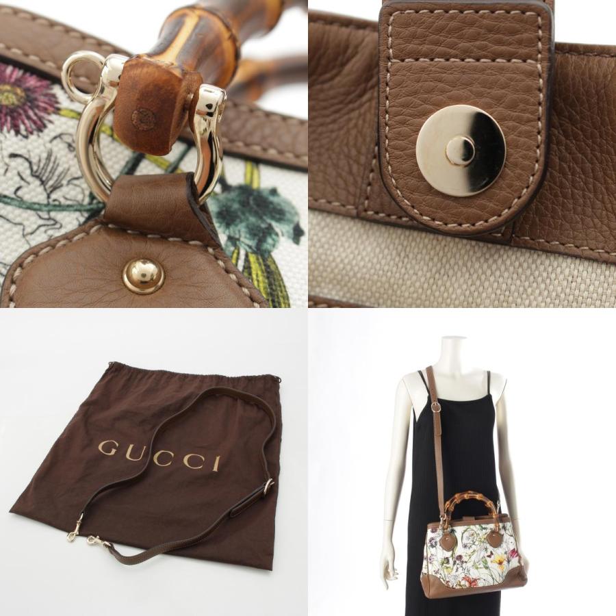 GUCCI（グッチ） キャンバスxレザー ダイアナ GGフローラ バンブー 