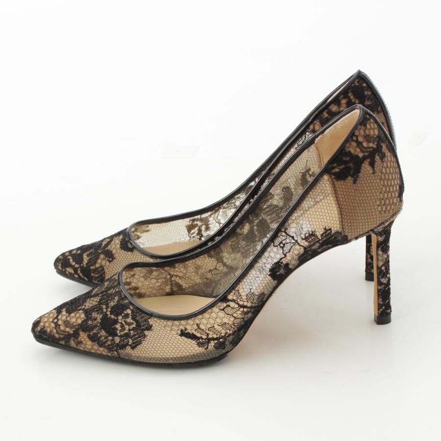 JIMMY CHOO ブラック レース パンプス　サイズ37 新品未使用品 JIMMY CHOO（ジミーチュウ） レース パンプス ブラック 35【中古