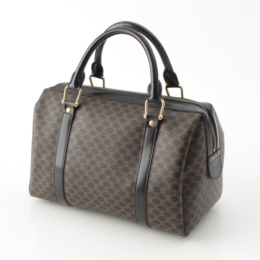 CELINE（セリーヌ） PVC 黒マカダム トリオンフ ミニ ボストンバッグ