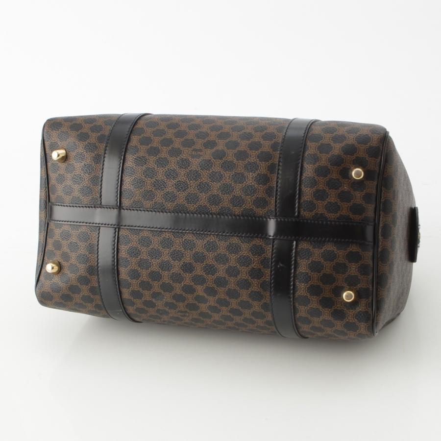 【美品】セリーヌ ブラックマカダム トリオンフ ボストンバッグ PVC CELINE（セリーヌ） PVC 黒マカダム トリオンフ ミニ ボストンバッグ