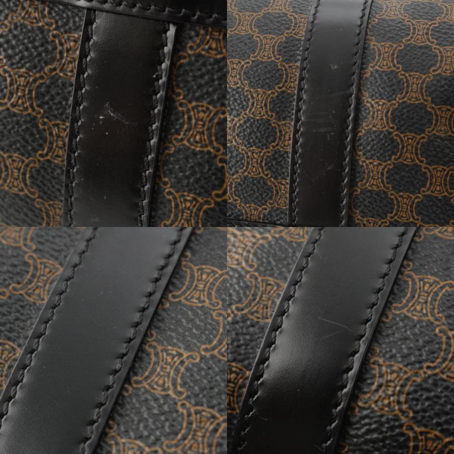 CELINE（セリーヌ） PVC 黒マカダム トリオンフ ミニ ボストンバッグ