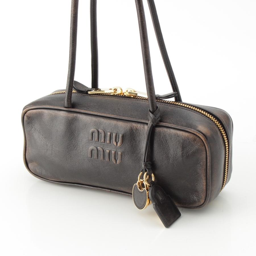 miu miu（ミュウミュウ） 2025 ナッパレザー ヴィンテージ加工 ボー