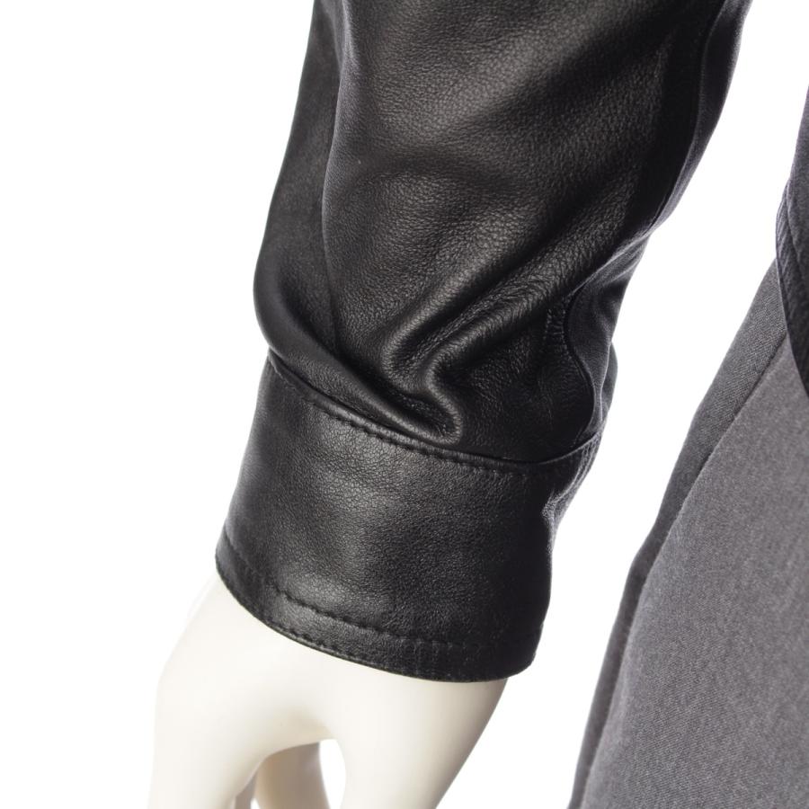 エンメティemmeti juri BEAMS別注 黒 レザーライダース 50 EMMETI（エンメティ） 春秋冬 ユリ ラムナッパ チェラータ シングル