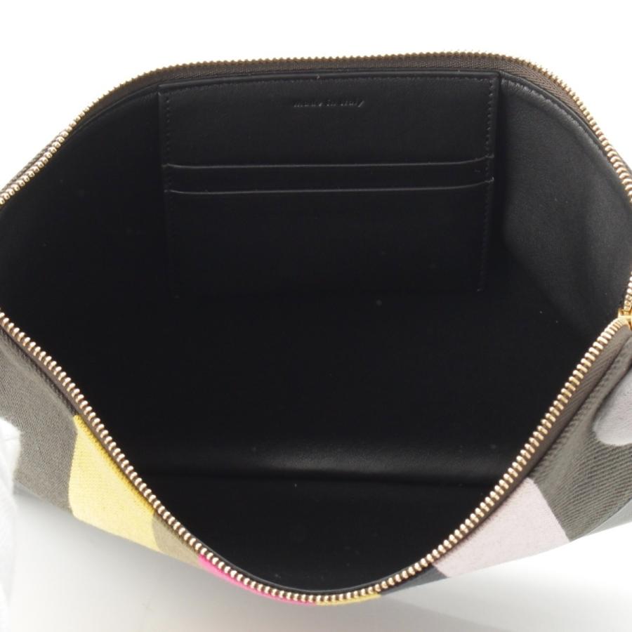 CELINE（セリーヌ） レザー キャンバス ポーチ クラッチバッグ マルチ