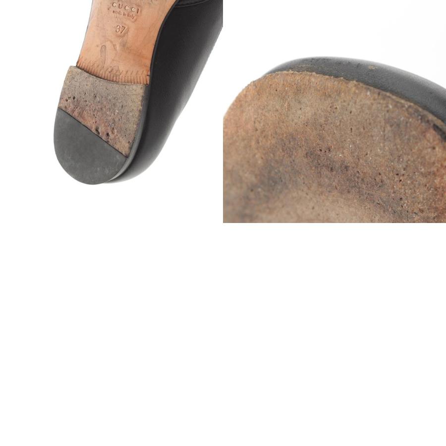 GUCCI（グッチ） ホースビット レザー ローファー ブラック 37【中古 