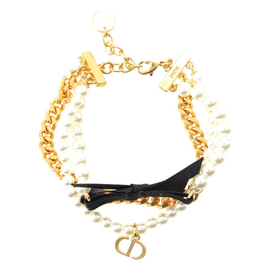 未使用級　ディオール　ブレスレット　モンテーニュ　30 パール　ゴールド　ロゴ Christian Dior（クリスチャン・ディオール） 30 MONTAIGNE トロント