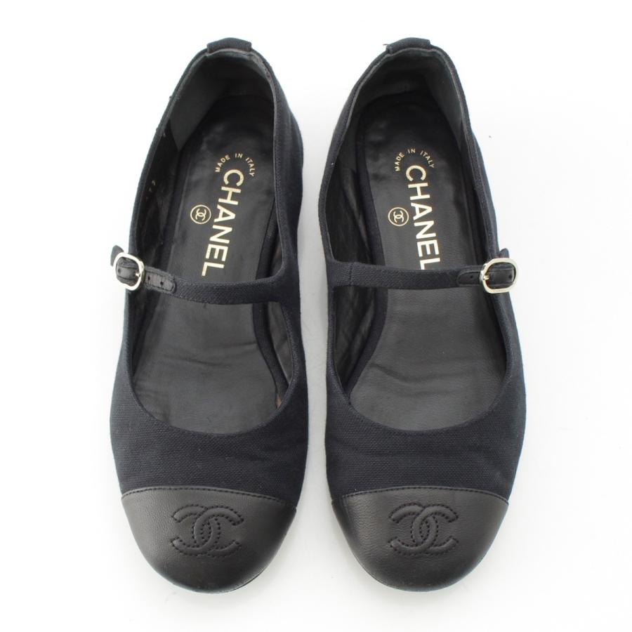 セール！　定価130,200円半額以下！！ シャネル　メリージェーン CHANEL シャネル ツイード レザー パンプス ココマーク メリージェーン