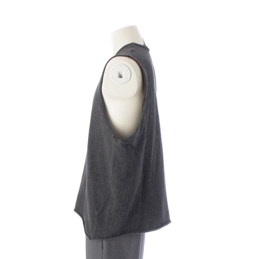 ラフシモンズ 1999 99AW コットン ヘリンボーン カットアウト ノースリーブ トップス グレー系 48【中古】 | RAF SIMONS | 02