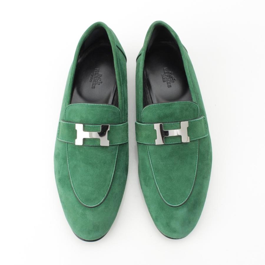 HERMES（エルメス） パリ モカシン スウェード フラットシューズ 