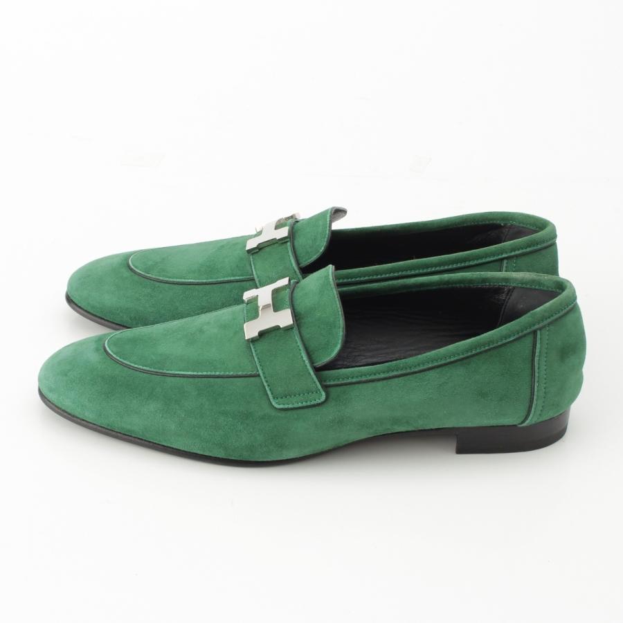 HERMES（エルメス） パリ モカシン スウェード フラットシューズ 