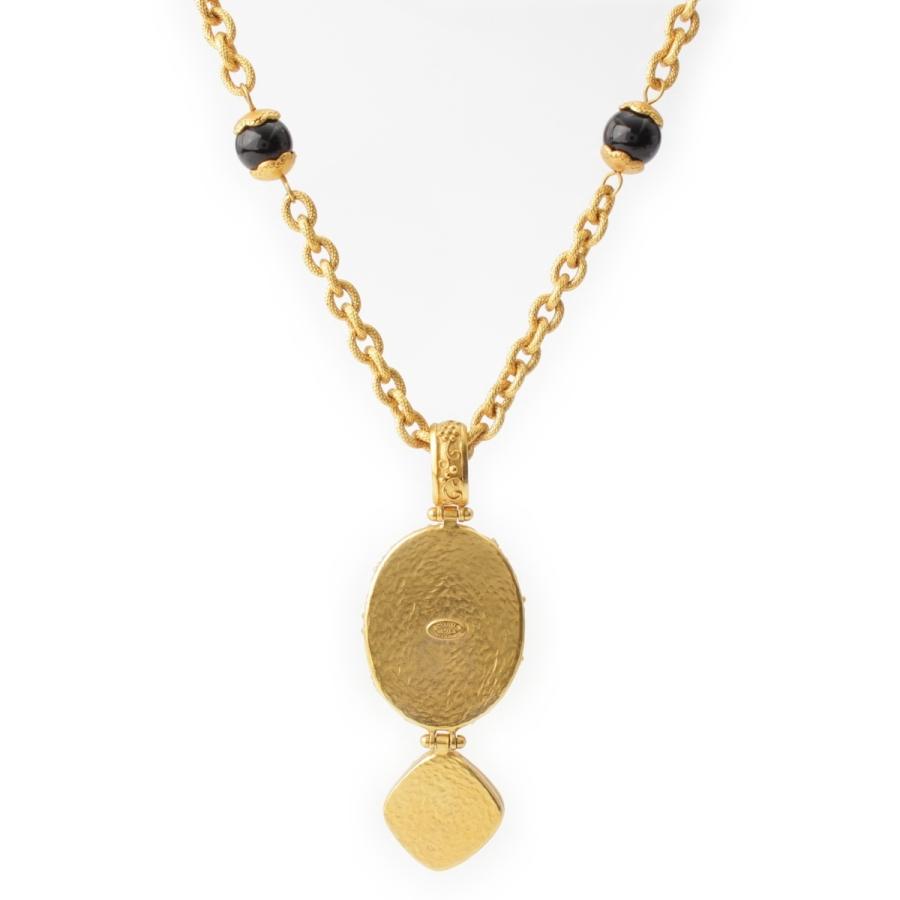 CHANEL（シャネル） 96A ブラックストーン ココマーク ネックレス