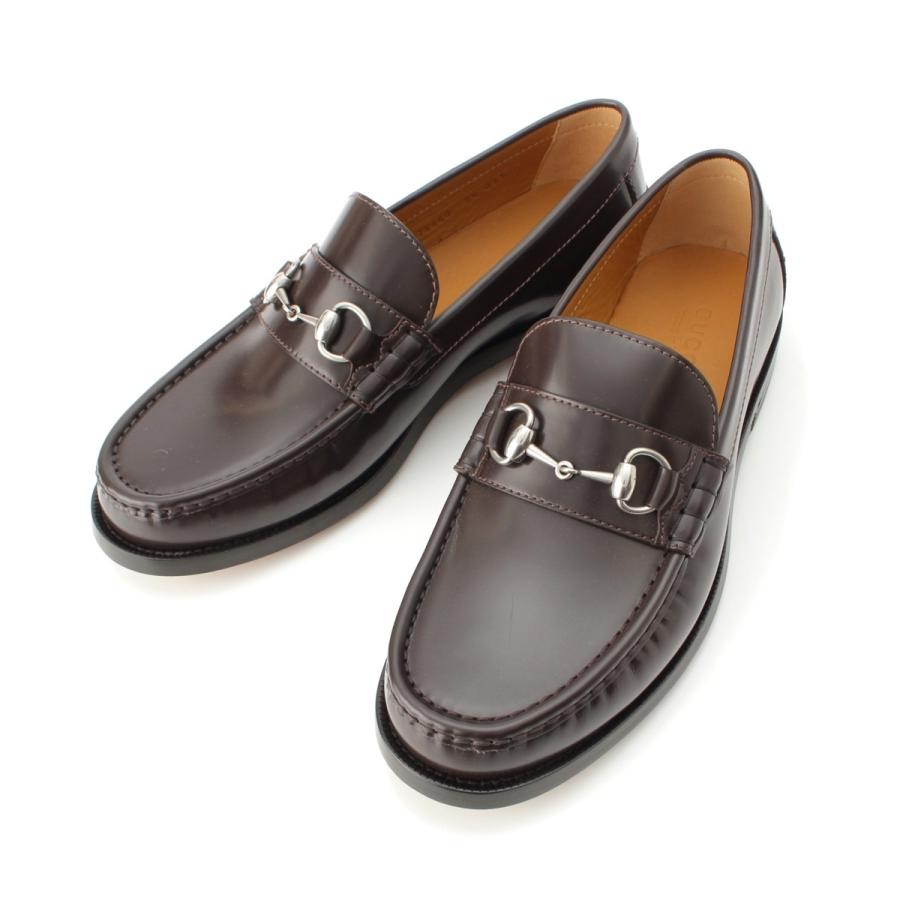 GUCCI（グッチ） ホースビット レザー ローファー ブラウン 9.5【中古 