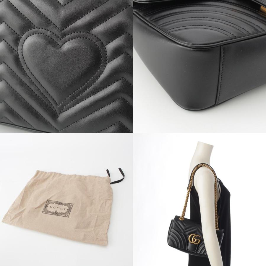 GUCCI（グッチ） GGマーモント レザー キルティング チェーン