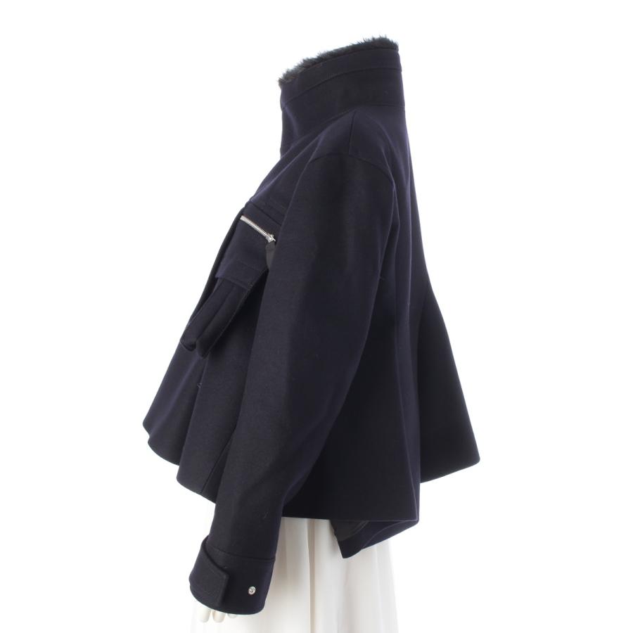 sacai（サカイ） 25AW ウール メルトン アシンメトリー ブルゾン 25