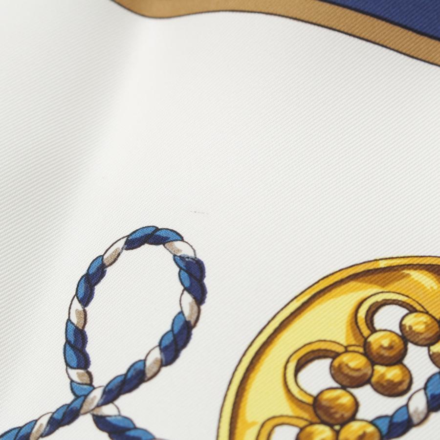 HERMES（エルメス） シルク カレ90 LES CLES 鍵 スカーフ ブルー【中古