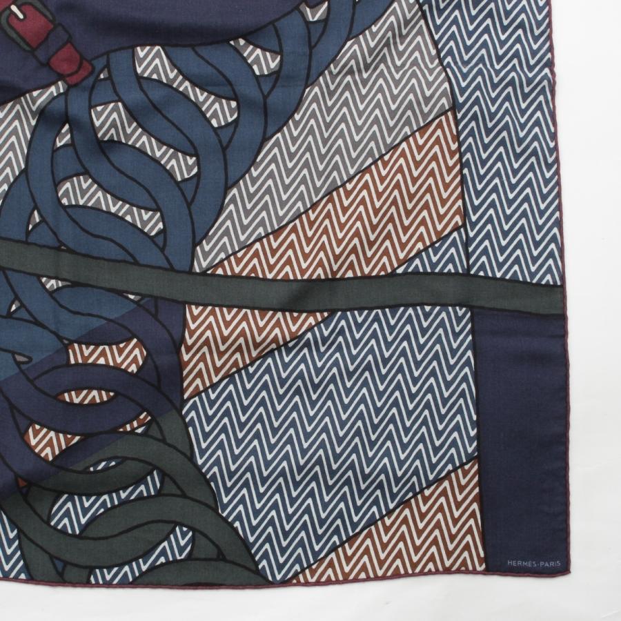 HERMES（エルメス） シルク×カシミヤ カレ Harnais de ca cabriolet