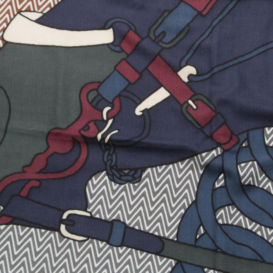 HERMES（エルメス） シルク×カシミヤ カレ Harnais de ca cabriolet