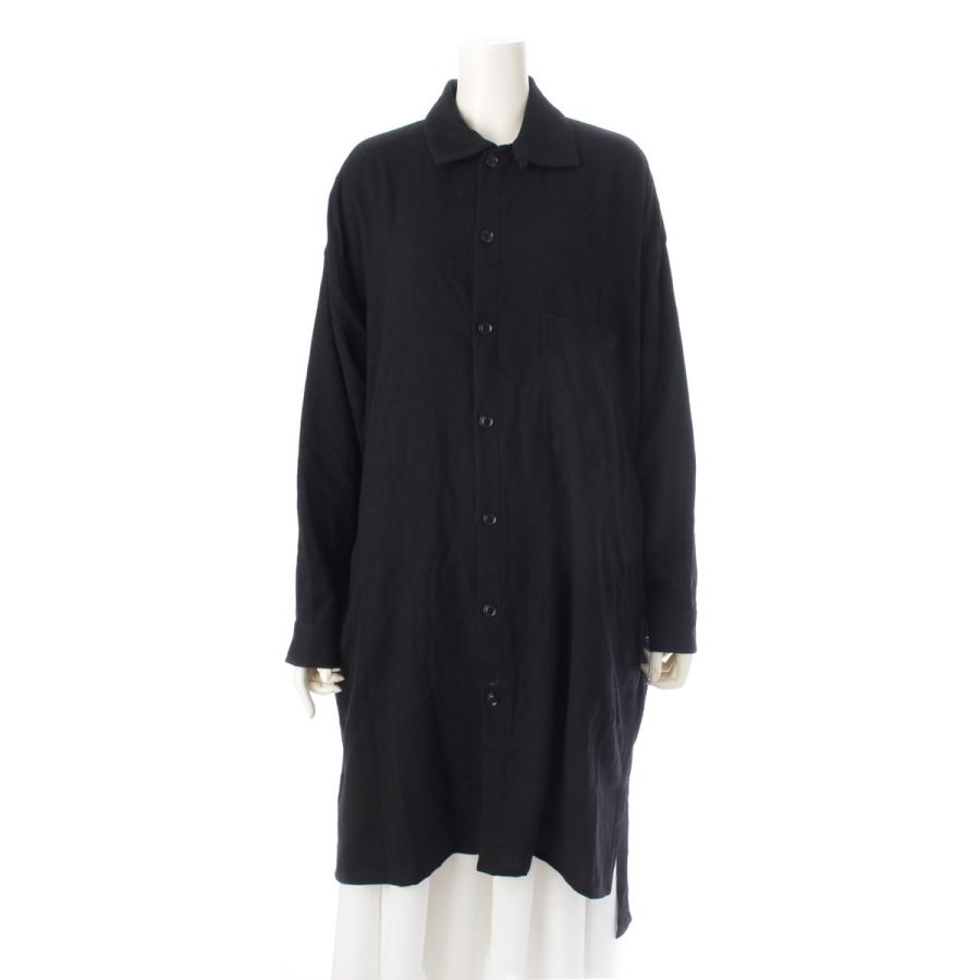 Y's（ワイズ） 20AW ウール ロング シャツ コート YR-B06-102 ブラック