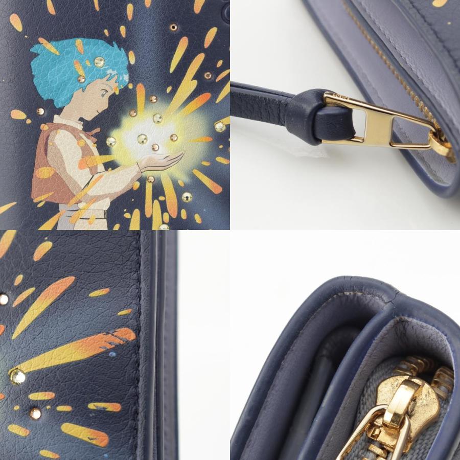 希少 ロエベ ハウル 二つ折り財布 マジカルスカイウォレット ナイトブルー 希少 ロエベ ハウル 二つ折り財布 マジカルスカイウォレット ナイト