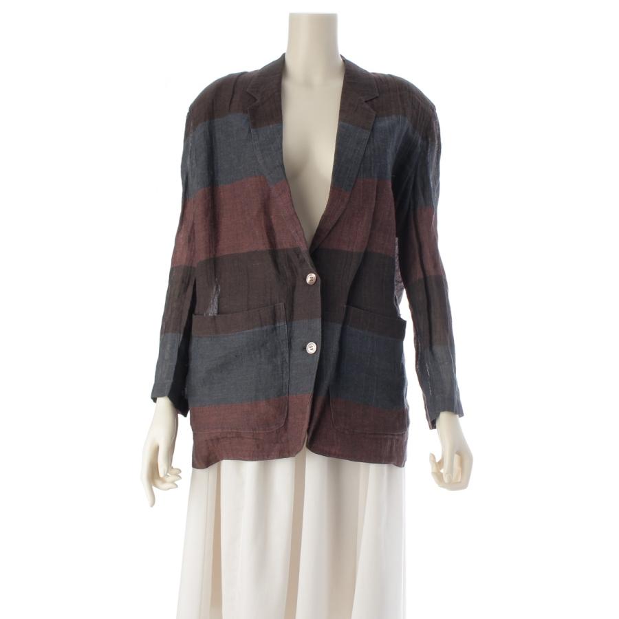 ISSEY MIYAKE（イッセイミヤケ） 70s 1979 単色タグ リネン ボーダー