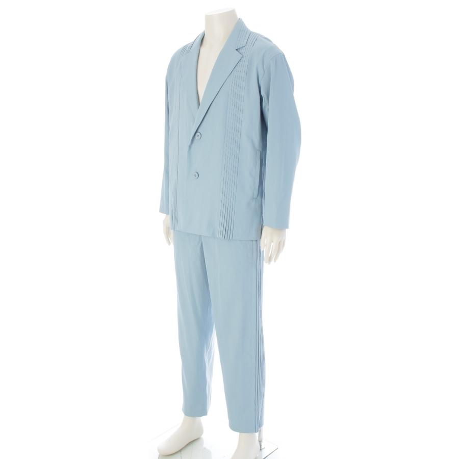 issey miyake オムプリッセ　サックスブルー　ジャケットとパンツ２ ISSEY MIYAKE（イッセイミヤケ） 23AW アイムメン IM MEN AIR プリーツ